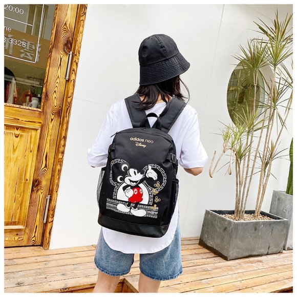 Adidas Mickey Mouse Black Backpack - Picture 2 of 3